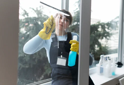 Nettoyage de vitres intérieures et extérieures aux Monts d'Aunay